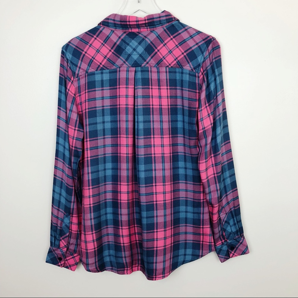Rails Pink & Blue Plaid Button-Down Shirt - Picture 3 of 8